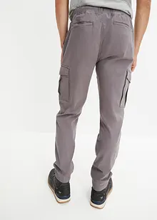 Pantaloni cargo elasticizzati con elastico in vita slim fit straight, bonprix