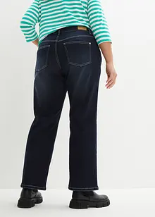 Jeans elasticizzati loose fit a vita alta, wide leg, bonprix