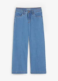 Jeans cropped wide leg, a vita media, bonprix