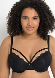 Reggiseno con coppe preformate, ferretto e pizzo delicato, bonprix