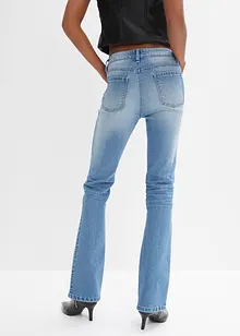 Jeans a zampa elasticizzati, vita media, bonprix