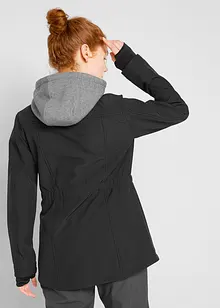 Giacca lunga 2 in 1 in softshell idrorepellente, bonprix