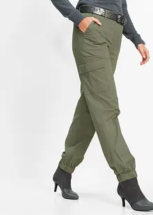 Pantaloni cargo elasticizzati con cotone, bonprix