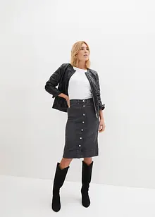 Gonna di jeans con bottoni decorativi, bonprix