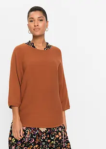 Maglione oversize a costine in misto viscosa, bonprix