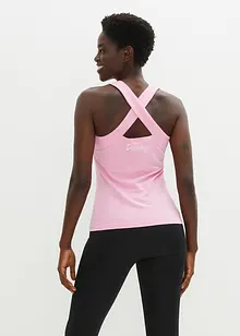 Top leggero per sport con spalline incrociate (pacco da 2), bonprix