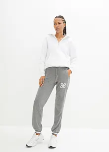 Pantaloni in felpa di misto cotone elasticizzato, bonprix