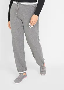 Pantaloni in felpa di misto cotone elasticizzato, bonprix