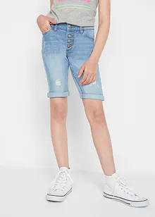 Bermuda di jeans elasticizzati, vita media, bonprix