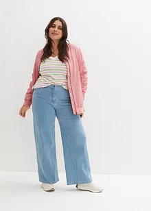 Jeans wide leg a vita alta con cinta comoda, bonprix