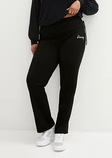 Pantaloni sportivi con arricciatura, gambe larghe, bonprix