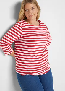 Maglia con maniche a 3/4 e scollo a barca, bonprix