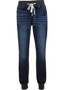 Jeans boyfriend con cinta comoda, vita media, bonprix
