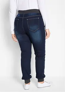 Jeans boyfriend con cinta comoda, vita media, bonprix
