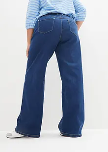 Jeans wide leg con cinta comoda, vita media, bonprix