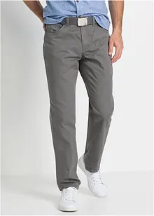 Pantaloni regular fit in twill di puro cotone, straight, bonprix