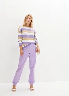Pantaloni cargo elasticizzati con cotone, bonprix
