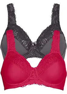 Reggiseno minimizer con spalline imbottite (pacco da 2), bonprix