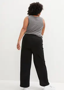 Pantaloni da jogging in cotone, wide leg, bonprix