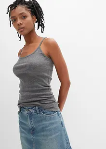 Top con spalline sottili in puro cotone (pacco da 2), bonprix