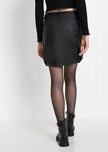 Gonna in similpelle con cintura, bonprix