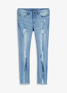 Jeans cropped super skinny strappati, bonprix