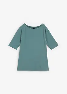 Maglia a mezze maniche con scollo a barca con cotone biologico, bonprix