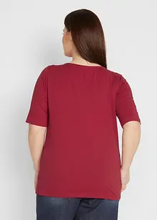 Maglia a mezze maniche con scollo a barca con cotone biologico, bonprix