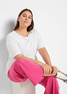 Maglia a mezze maniche con scollo a barca con cotone biologico, bonprix
