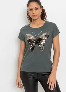 Maglia con paillettes, bonprix