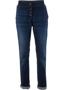 Jeans boyfriend con cinta comoda, vita media, bonprix