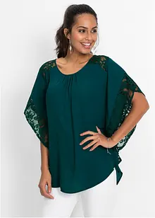 Blusa con pizzo, bonprix