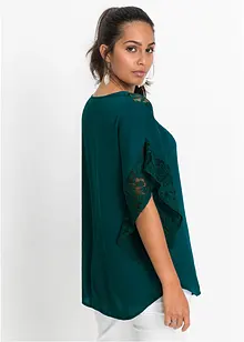 Blusa con pizzo, bonprix