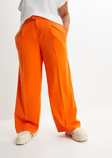 Pantaloni a palazzo con pinces in poliestere riciclato, bonprix