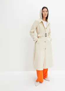 Cappotto stile trench con cappuccio staccabile, bonprix