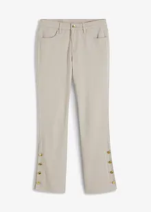 Pantaloni cropped elasticizzati con bottoni decorativi, BODYFLIRT