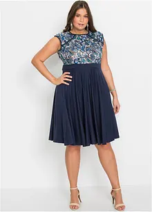 Abito midi con pizzo, bonprix