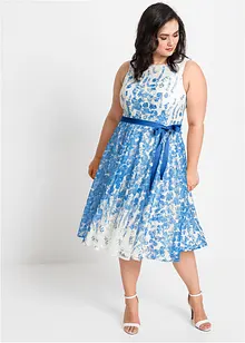Abito in pizzo con cintura in satin da annodare, bonprix