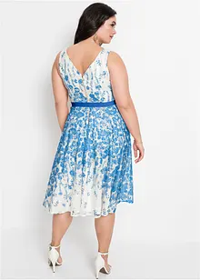Abito in pizzo con cintura in satin da annodare, bonprix