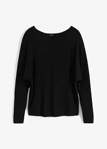Maglia a maniche lunghe in misto viscosa morbido, bonprix