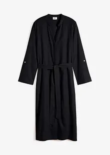 Abito in misto lino viscosa con tasche, bonprix