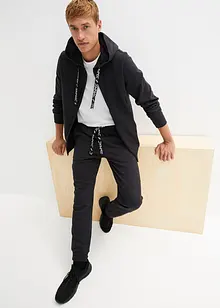 Felpa con zip e cappuccio in puro cotone biologico, bonprix