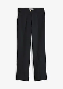 Pantaloni in misto lino viscosa,  vita alta, bonprix