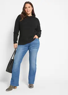 Jeans bootcut elasticizzati, vita media, bonprix