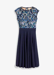 Abito midi con pizzo, bonprix