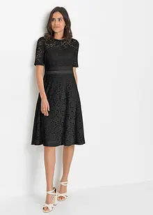 Abito in pizzo con inserto a uncinetto, bonprix