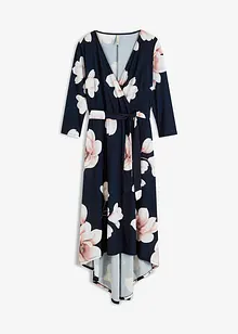 Abito asimmetrico di jersey con cintura da annodare, bonprix