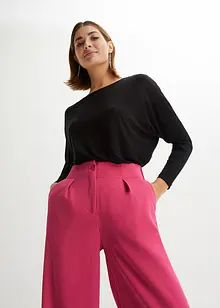 Maglia a maniche lunghe in misto viscosa morbido, bonprix