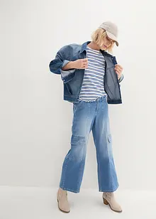 Jeans cargo cropped, a vita media, John Baner JEANSWEAR