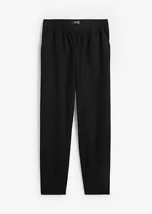 Pantaloni cropped in misto lino con cinta comoda a vita alta, bonprix